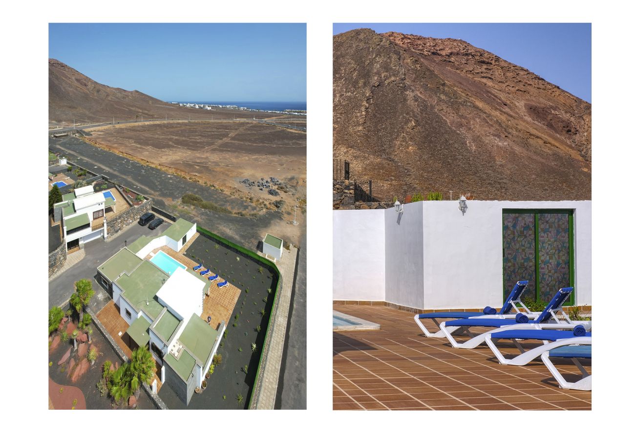 Casa en Playa Blanca - Casa Fatmar Montaña Roja - Amplia y luminosa vivienda vacacional con piscina privada. Si mascotas