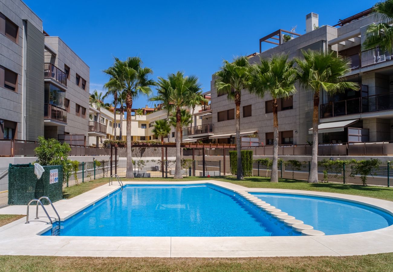 Apartamento en Javea / Xàbia - Golden Star Apartment Javea Arenal, con Terraza, AC y Piscina Comunitaria