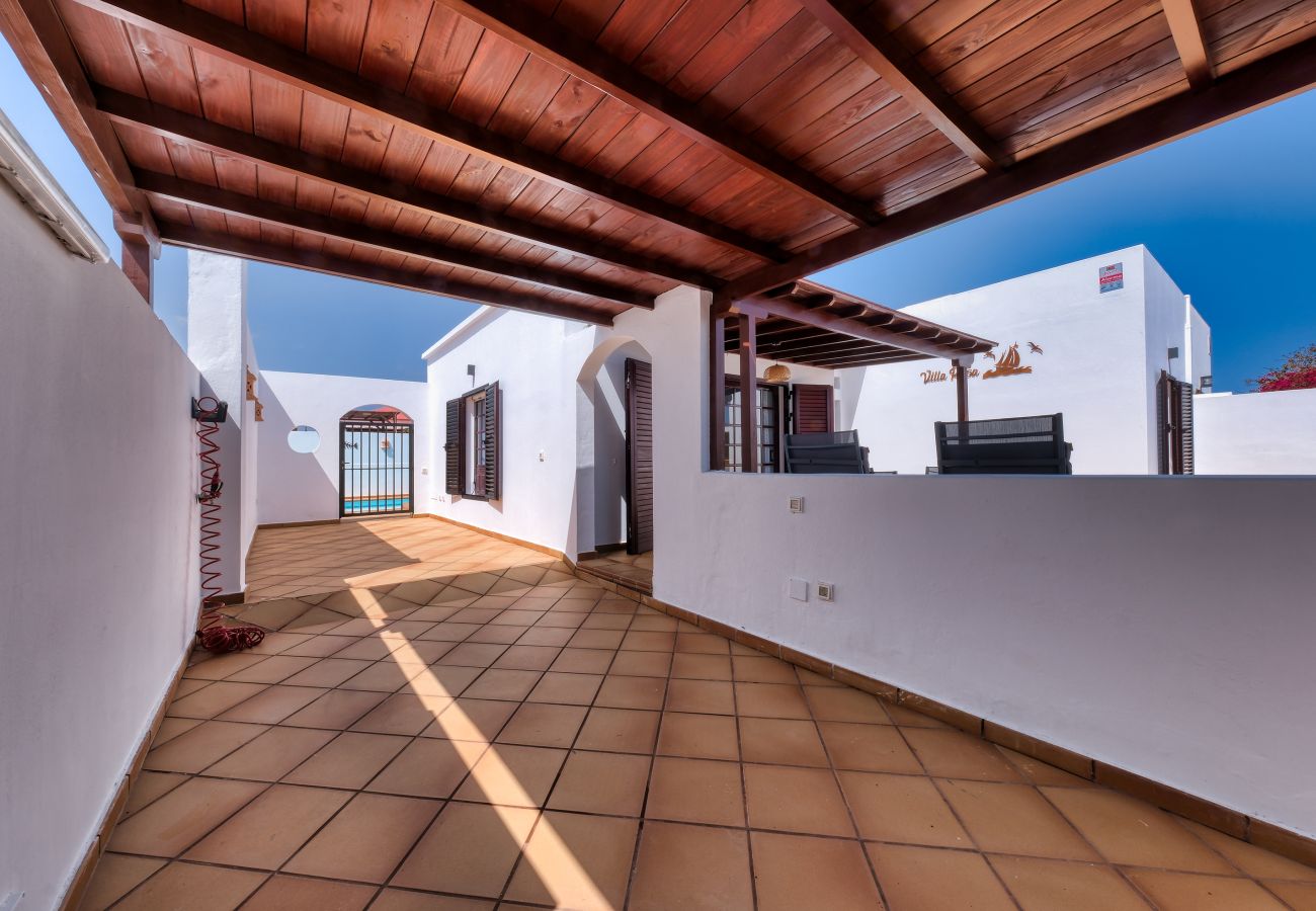 Casa en Arrecife - Villa Rosa piscina privada, aire-acondicionado 