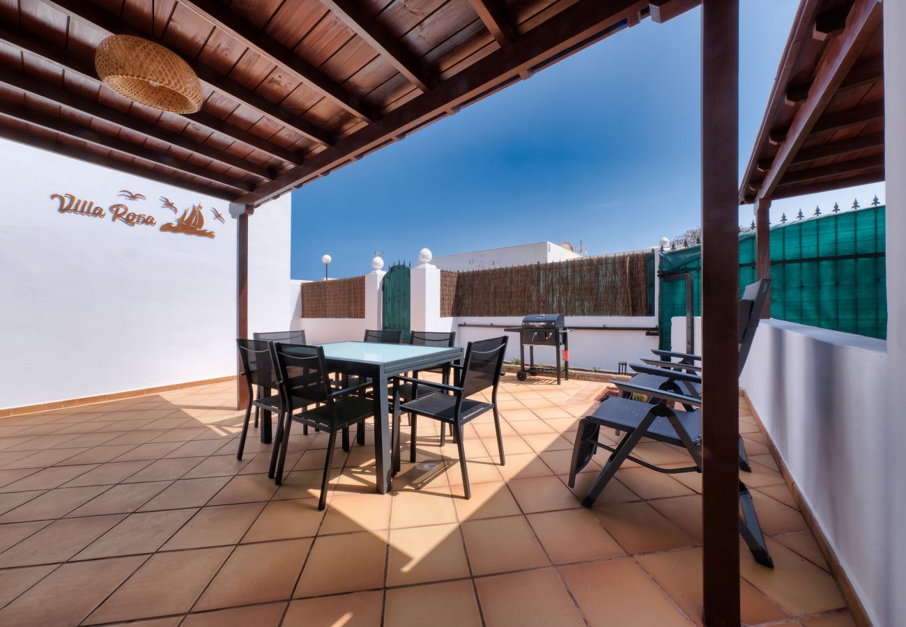 Casa en Arrecife - Villa Rosa piscina privada, aire-acondicionado 