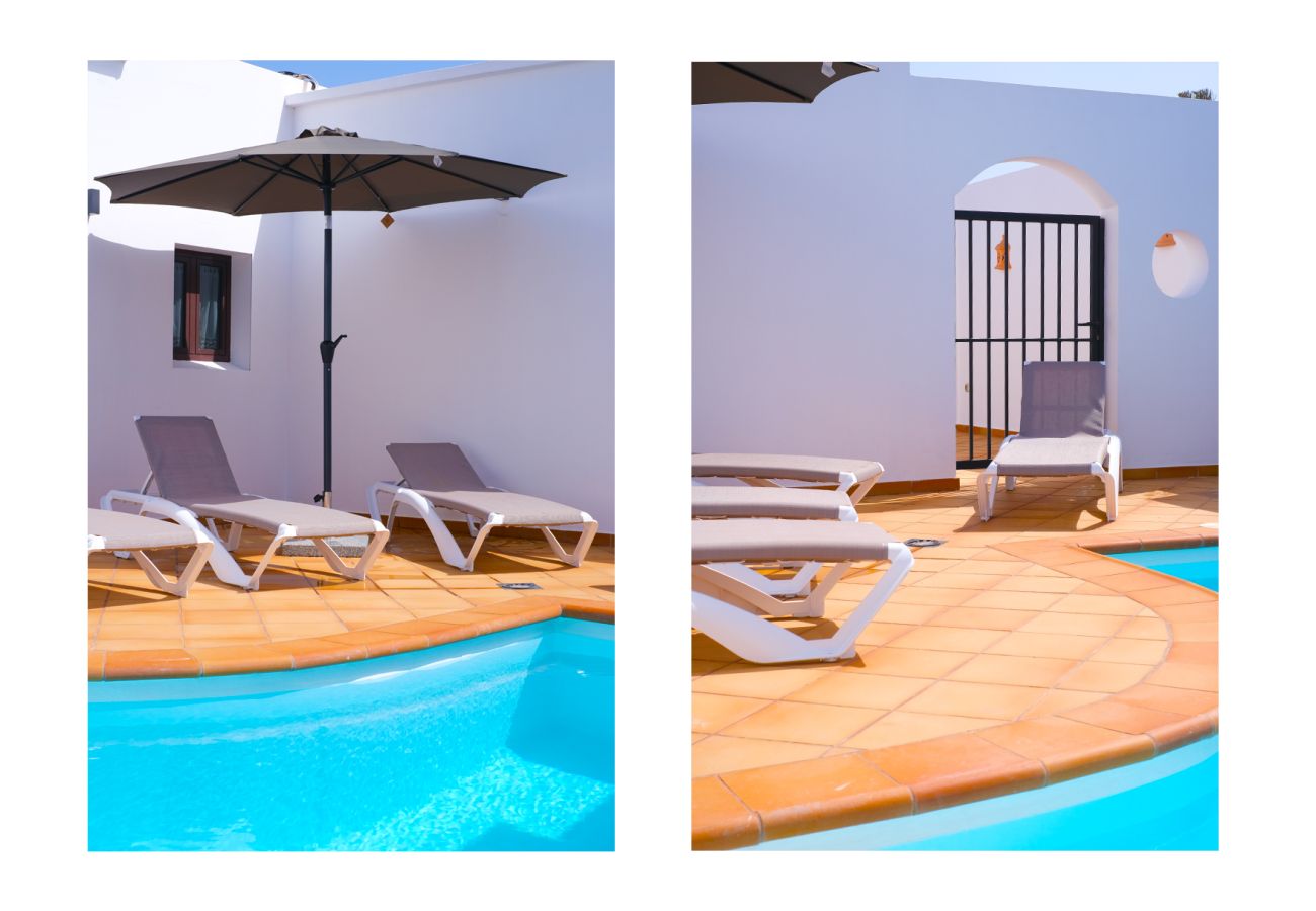 Casa en Arrecife - Villa Rosa piscina privada, aire-acondicionado 