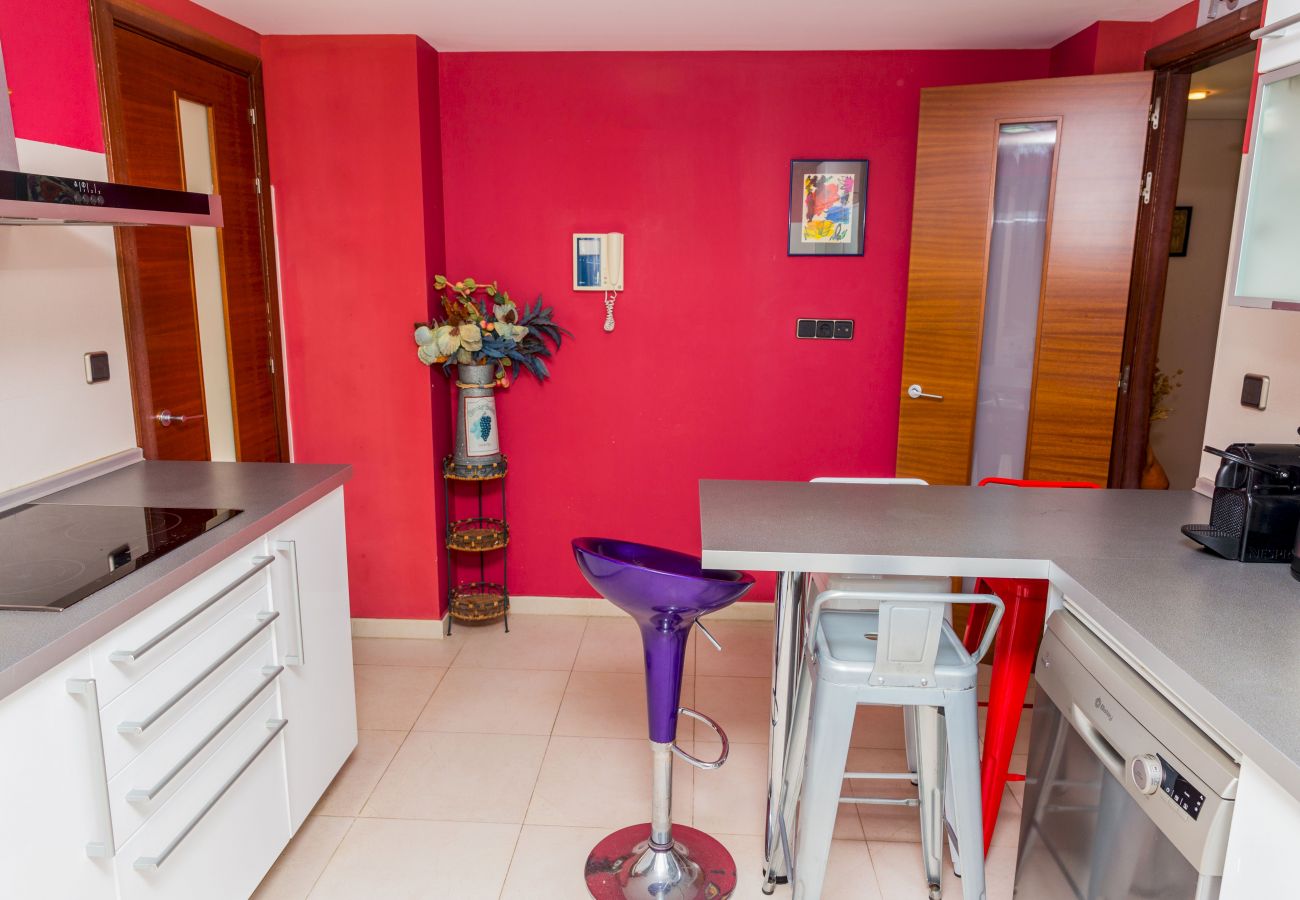 Ferienwohnung in Javea - Albamar Apartment Javea Arenal, mit großen Terrassen, Solarium, Klimaanlage und Gemeinschaftspool