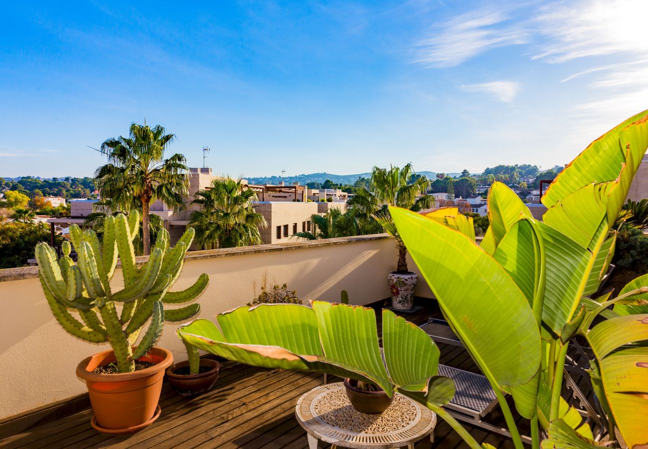 Ferienwohnung in Javea - Albamar Apartment Javea Arenal, mit großen Terrassen, Solarium, Klimaanlage und Gemeinschaftspool