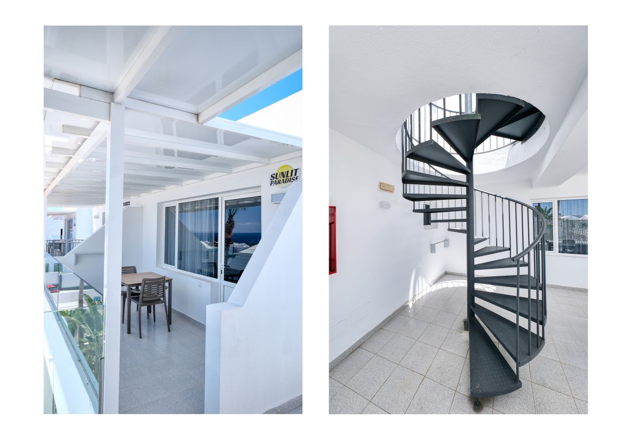 Ferienhaus in Puerto del Carmen - Sunlit Paradise - Blick auf Fuerteventura, sehr nah am Strand