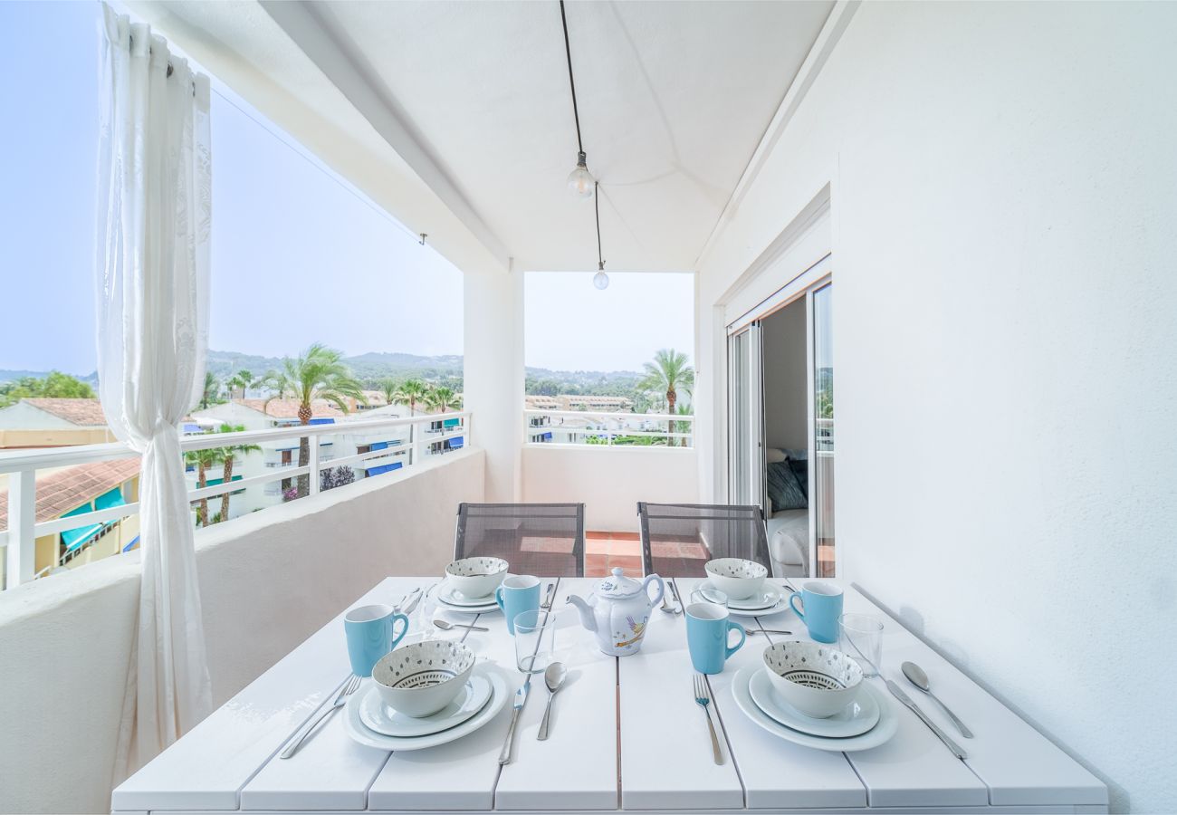 Ferienwohnung in Javea - Don Pepe Indigo Apartment Javea mit Terrasse, WLAN und großem Gemeinschaftspool