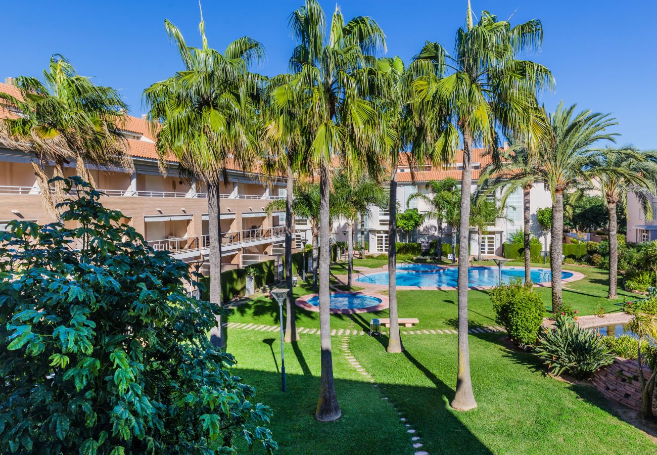 Ferienwohnung in Javea - Golden Gardens Zen Apartment IV Javea Arenal mit Terrasse, Klimaanlage und Gemeinschaftspool