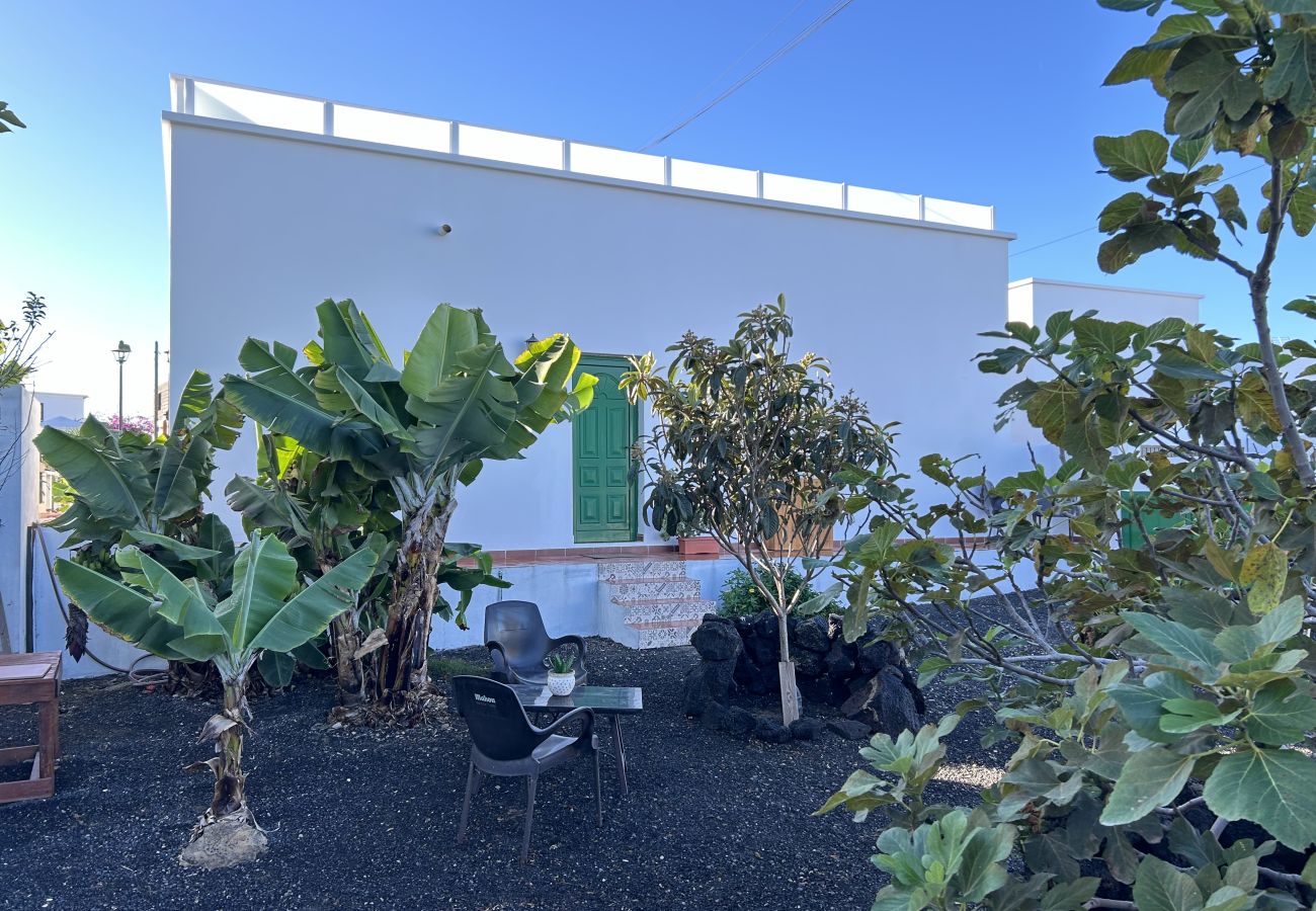 Ferienhaus in Tinajo - NoPasaNada: apartmento privado el Hierro, vistas al jardín