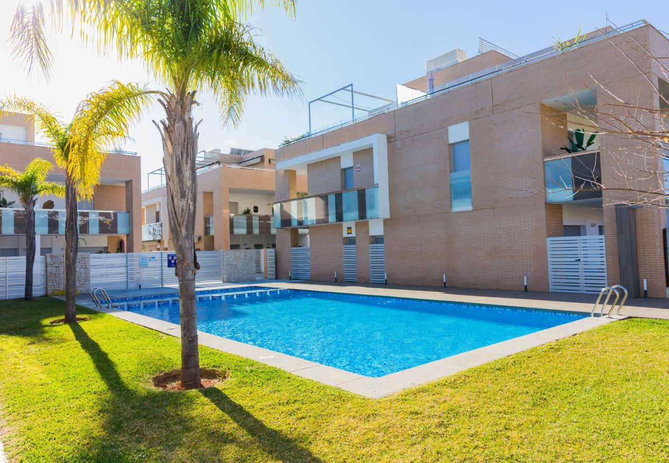 Apartment in Javea - Paraiso Verde Apartment Javea, With AC, Large Terrace, Private Garden and Community Pool 