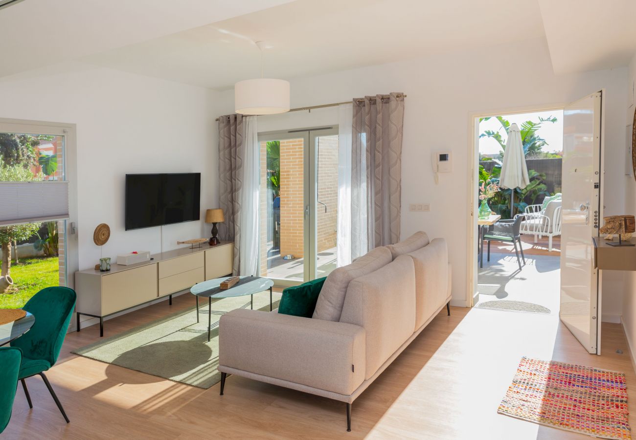 Appartement à Javea - Paraiso Verde Apartment Javea, Avec AC, Grande Terrasse, Jardin Privé et Piscine Communautaire 