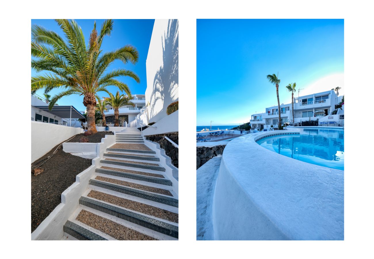 Studio à Puerto del Carmen - Suite Infinity Ocean - vue sur la piscine et la mer